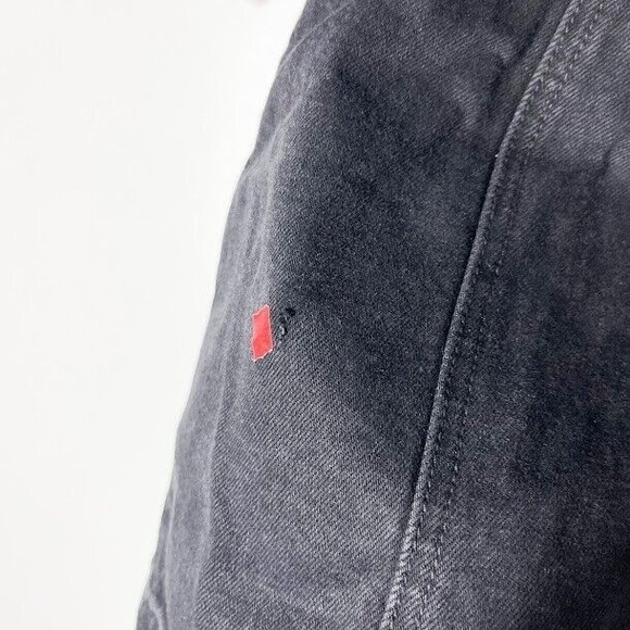 GRLFRND Womens Black Margo Denim Dress Button Distressed Stretch Dress Sz Small - Picture 7 of 11